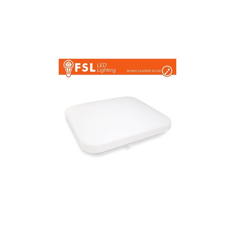 Plafón Led Cuadrado Ip20 25w 3000k 33x6 8cm