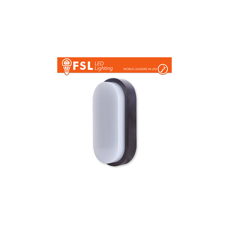 Plafón Led Negro Oval 15w 4000k 55 * 100 * 200 Ip54