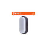 Plafón Led Oval Negro 15w 3000k 55 * 100 * 200 Ip54
