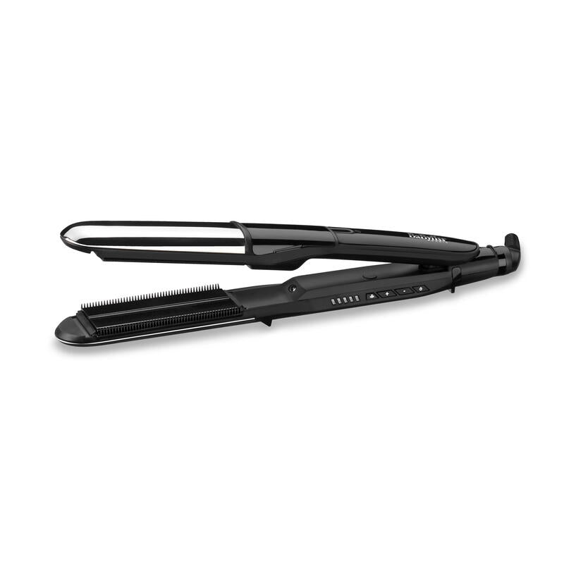 Plancha De Pelo Babyliss Steam Mist Styler Vapor Negro, Plata 2,5 M
