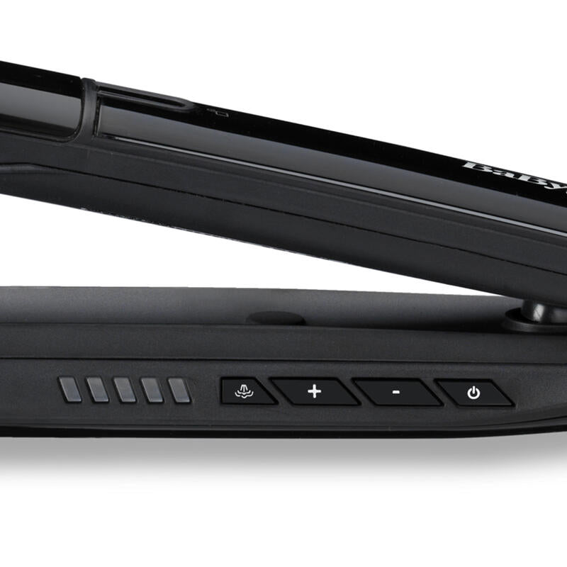 Plancha De Pelo Babyliss Steam Mist Styler Vapor Negro, Plata 2,5 M