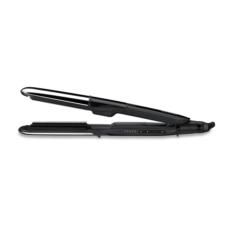 Plancha De Pelo Babyliss Steam Mist Styler Vapor Negro, Plata 2,5 M