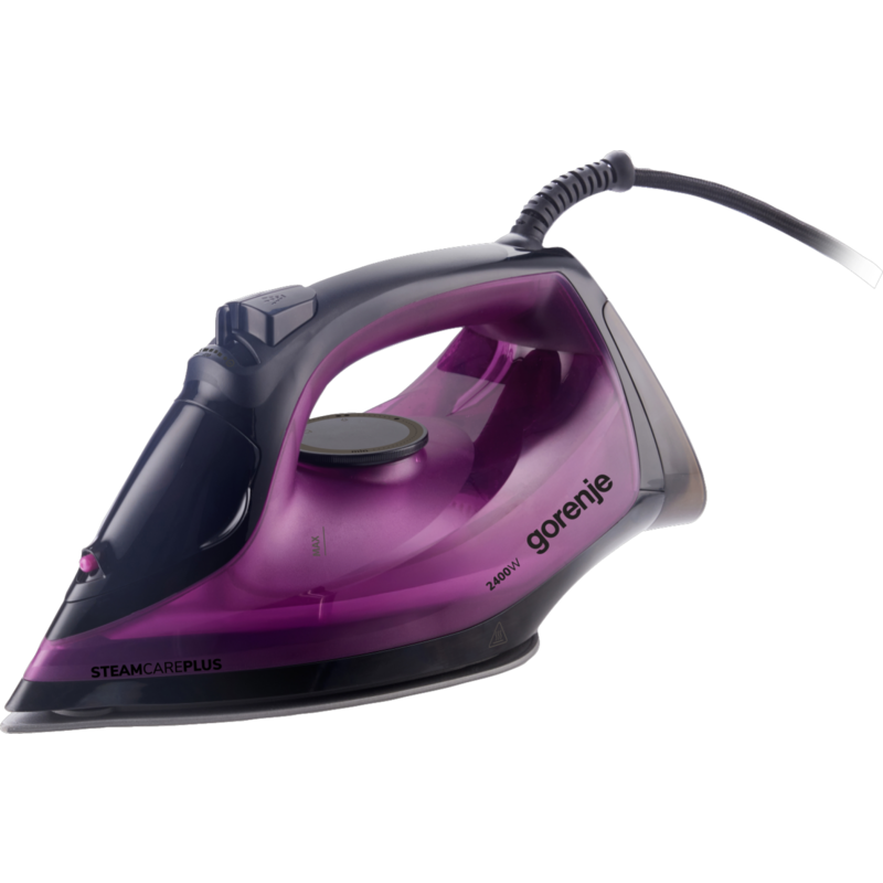 Plancha De Vapor Gorenje Sik2400bkv, 2400 W, Capacidad Del Depósito De Agua: 450 Ml, Vapor Continuo: 40 G Min, Apagado Automático, Morado Y Negro