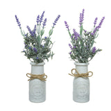 Planta Artificial Lavanda Maceta Vintage 32x13x13cm