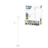 Platinet Lampara De Pie E27+E14 Blanca