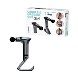 Platinet Pistola Masajeadora 1500mah 2400-3200rpm 4 Cabezales