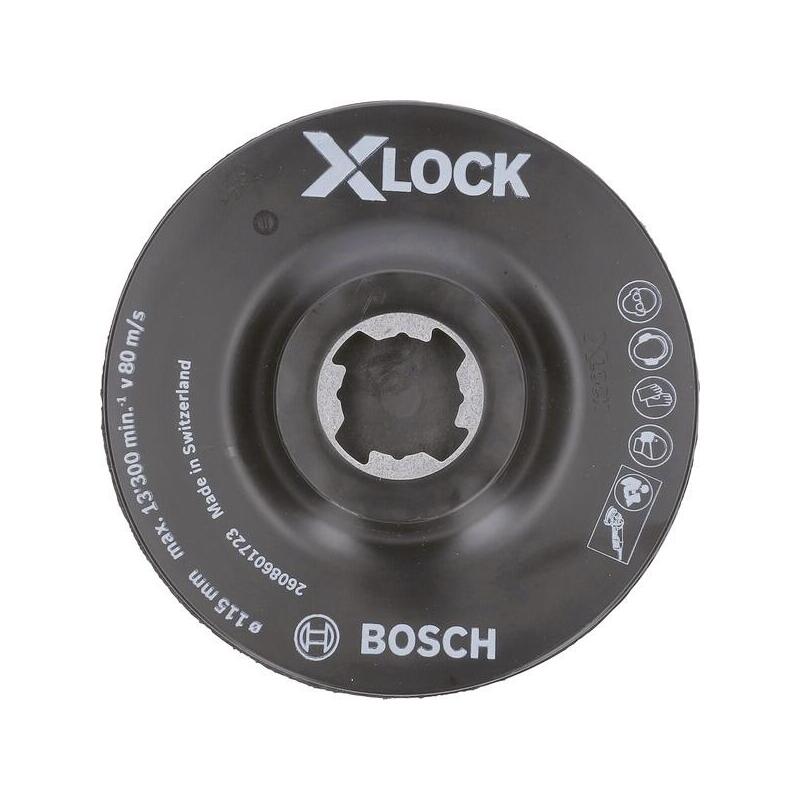 Plato De Soporte Bosch X-Lock Scm Con Pasador Central, Ø 115 Mm, Plato De Lijado 2608601723
