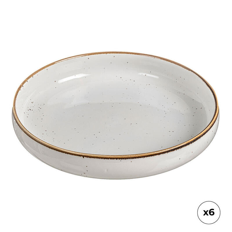 Plato Hondo De Porcelana, Akiko, Ø20 Cm, 6 Uds