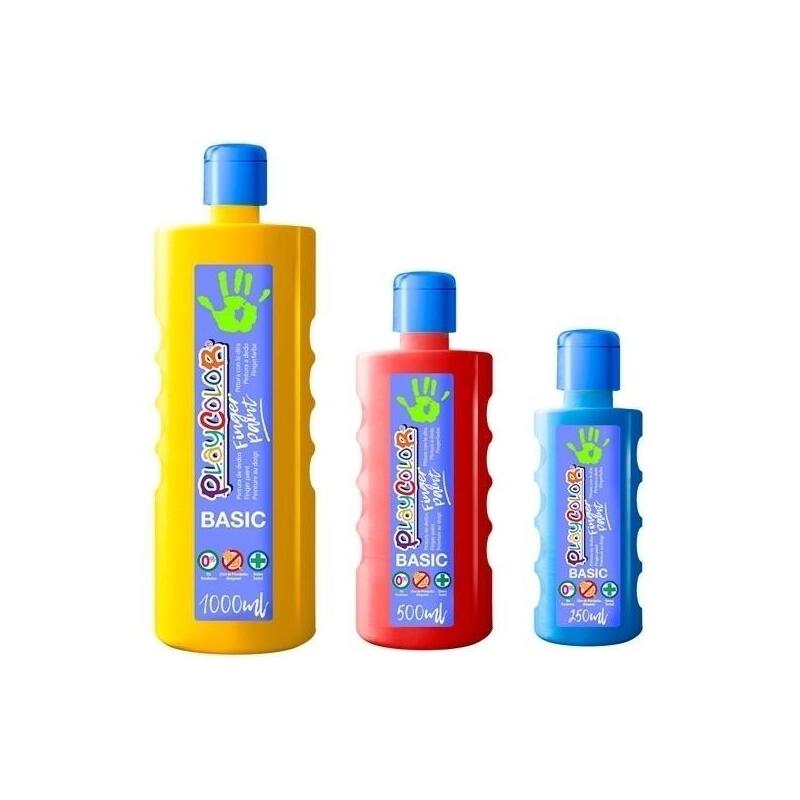 Playcolor Pintura De Dedos Finger Paint Basic Botella 500ml Amarillo