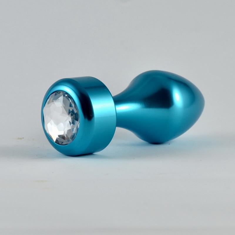 Plug Anal Azul Rosebud Con Joya