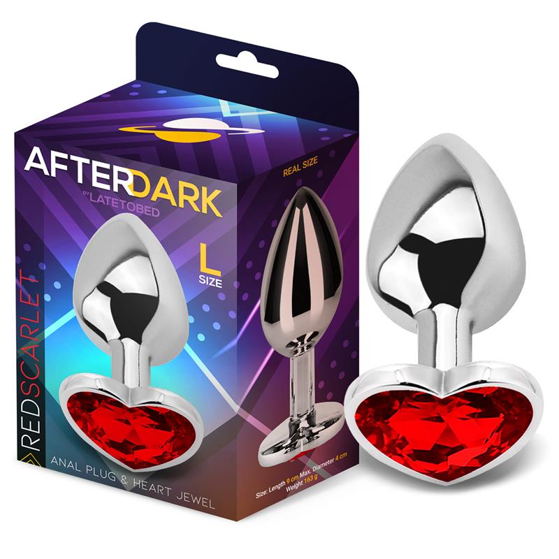 Plug Anal Base Corazón Red Scarlet Talla L