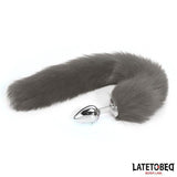 Plug Anal Con Cola Gris 40 Cm