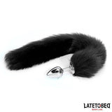 Plug Anal Con Cola Negro 40 Cm
