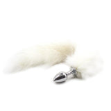 Plug Anal Con Cola Pelo Sedoso Blanco