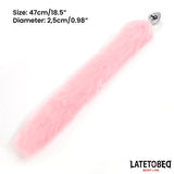 Plug Anal Con Cola Rosa 40 Cm