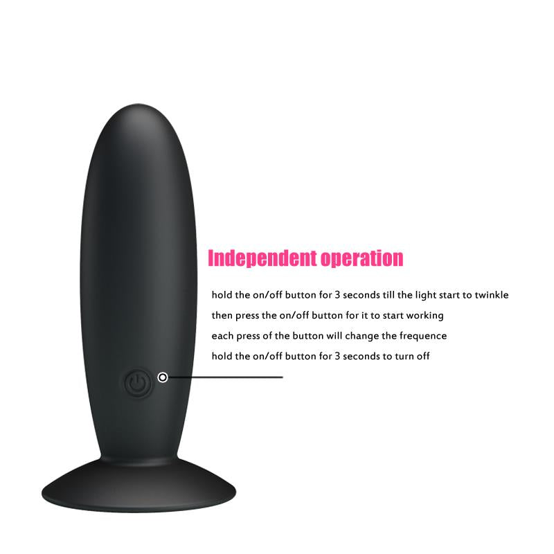 Plug Anal Con Control Remoto Color Negro