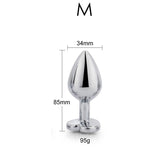 Plug Anal Con Joya De Corazón Blanco Talla M