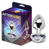 Plug Anal Con Joya De Corazón Blanco Talla S