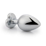 Plug Anal Con Joya De Corazón Blanco Talla S