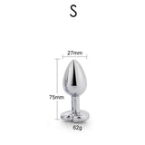 Plug Anal Con Joya De Corazón Blanco Talla S