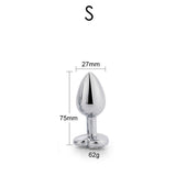 Plug Anal Con Joya De Corazón Blanco Talla S