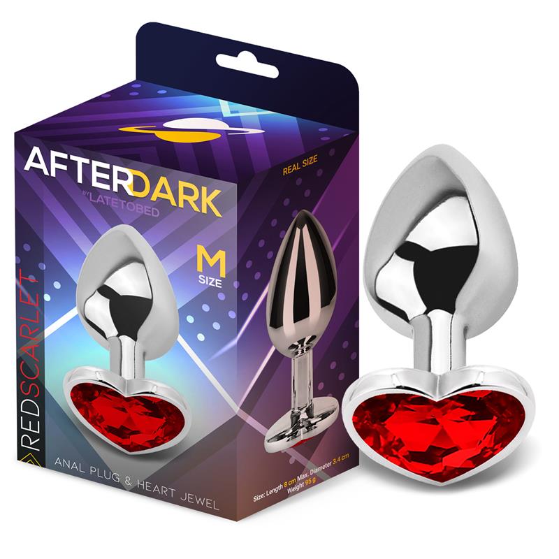 Plug Anal Con Joya De Corazón Red Scarlet Talla M
