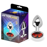 Plug Anal Con Joya Rojo Rubi Talla S Aluminio