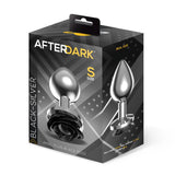 Plug Anal De Metal Con Rosa Negra En La Base Talla S