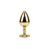 Clear Heart Plug Anal Dorado Con Joya Talla M