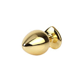 Clear Heart Plug Anal Dorado Con Joya Talla M