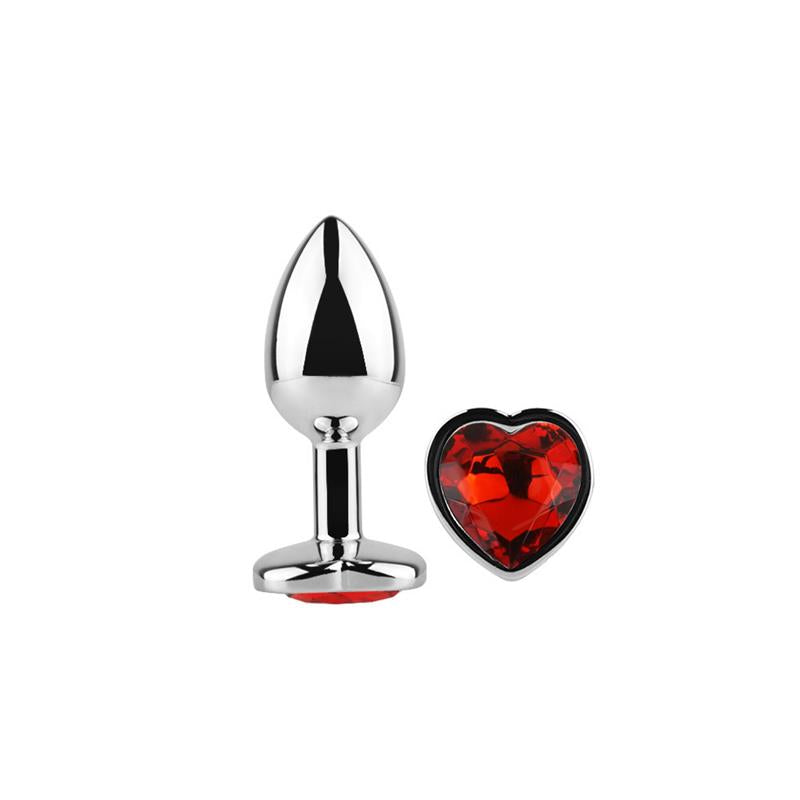 Plug Anal Joya De Corazón Red Scarlet Talla S