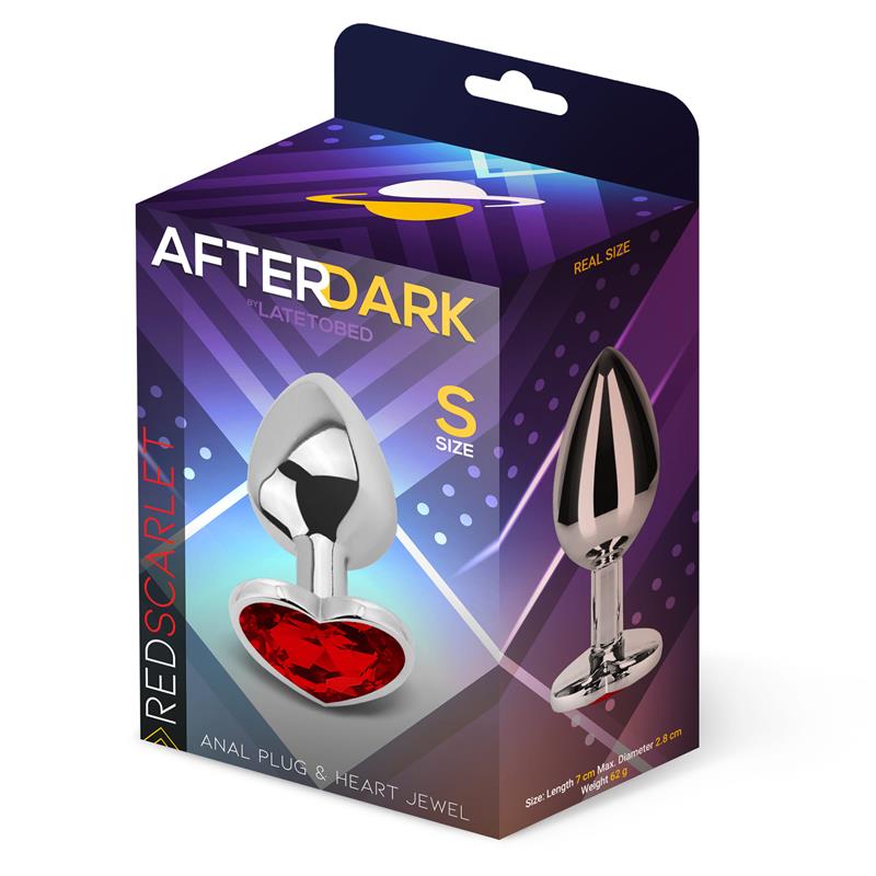 Plug Anal Joya De Corazón Red Scarlet Talla S