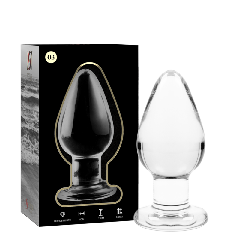 Plug Cristal Nebula Series By Ibiza - Modelo 3  Borosilicato 11 X 5 Cm Transparente