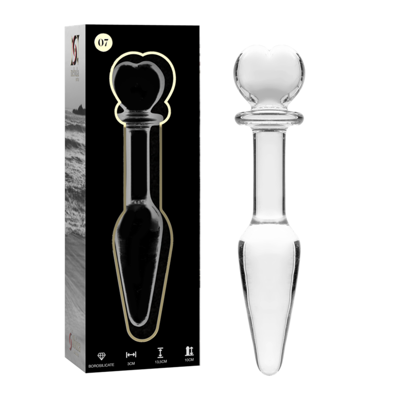 Plug Cristal Nebula Series By Ibiza - Modelo 7  Borosilicato 13.5 X 3 Cm Transparente
