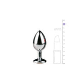 Plug Con Cristal Transparente No.2 Plateado