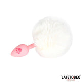 Plug De Silcona Con Pompón Rosa