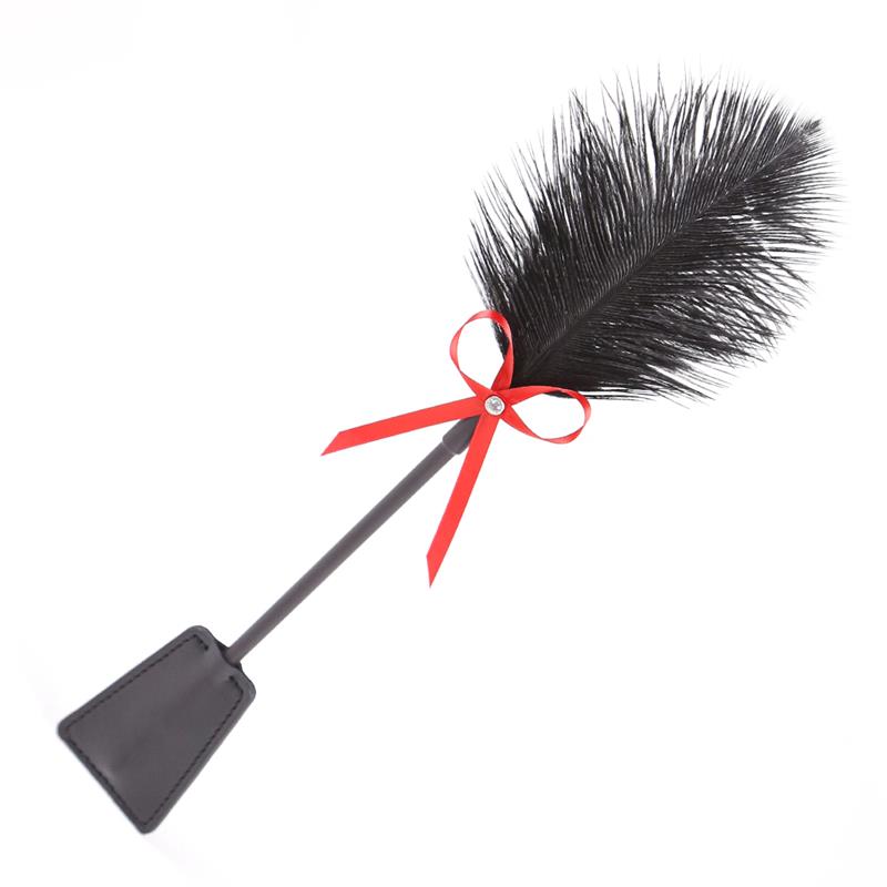 Plumas Y Pala 2 En 1 36 Cm Negro/Rojo