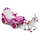 Huffy Carruaje Eléctrico Disney Princess Con Caballo 6 V Rosa