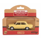 Pojazd Prl Fiat 125p Zólty