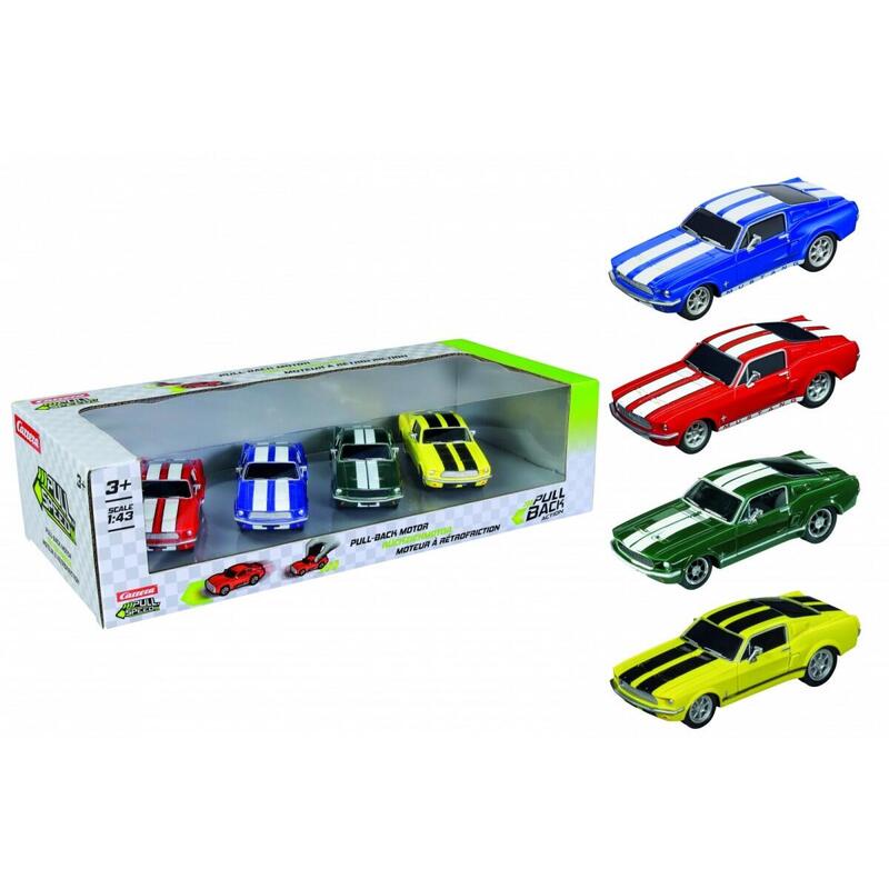 Pojazdy Pull & Speed Ford Mustang 67 4-Pak