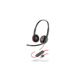 Poly Auriculares Blackwire C3220 Diadema Biaural Estéreo Micrófono Control De Volumen Cable Usb A Negro