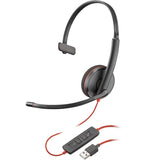 Poly Blackwire 3210 - Blackwire 3200 Series - Auricular - En Oreja - Cableado - Cancelación De Sonido Activo - Usb-A - Negro
