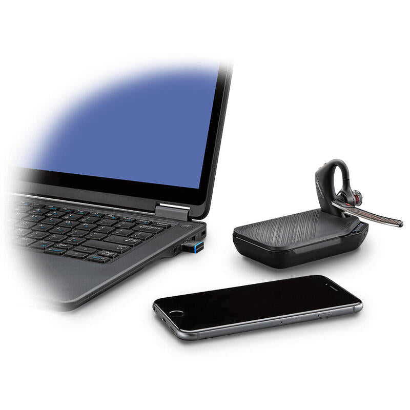 Poly Voyager 5200 Uc Auriculares Inalámbrico Dentro De Oído Oficina/Centro De Llamadas Bluetooth Negro