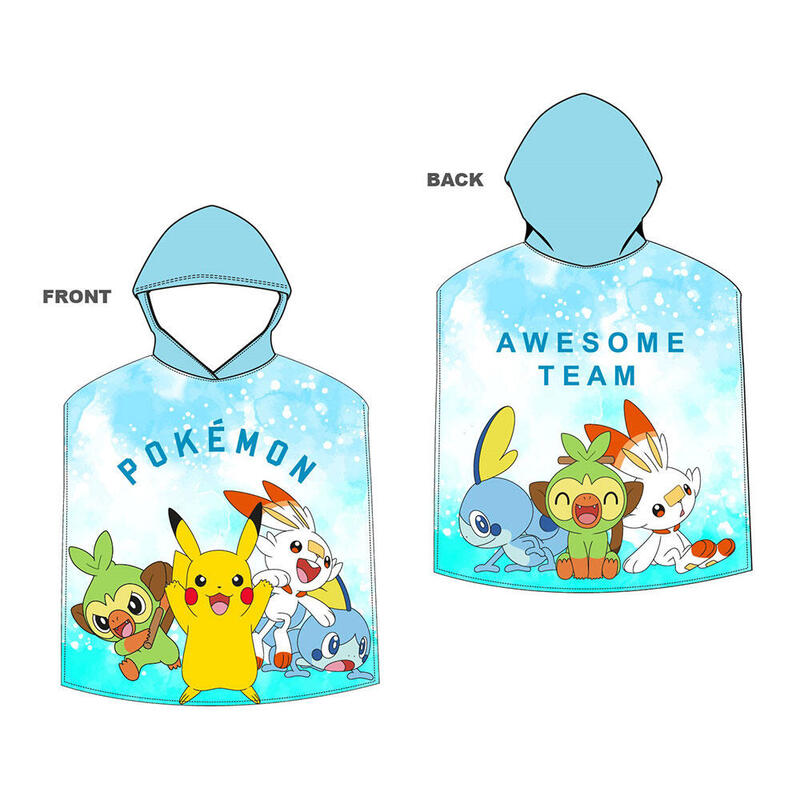 Poncho Playa Micro 55 X 11cm Infantil Pokemon