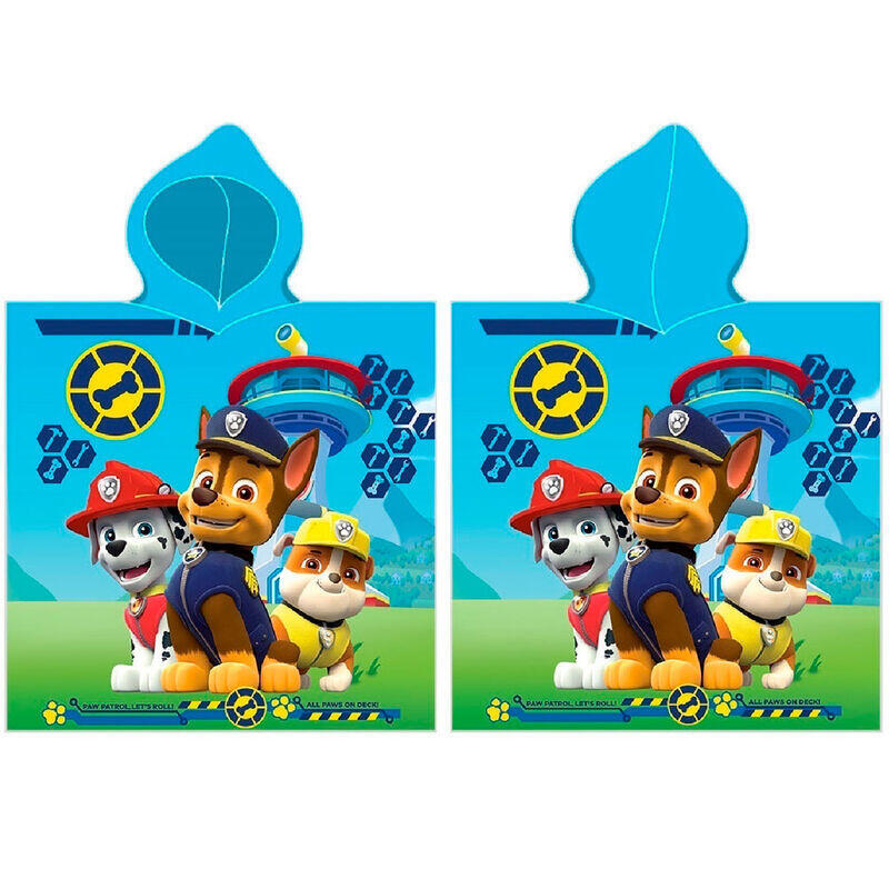 Poncho Toalla Patrulla Canina Paw Patrol Microfibra