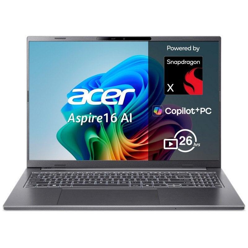 Portátil Acer Aspire 16 Ai A16-11m 16" Snapdragon X1-26100 16gb 512gb Ssd Adreno Windows 11 Home Teclado Español