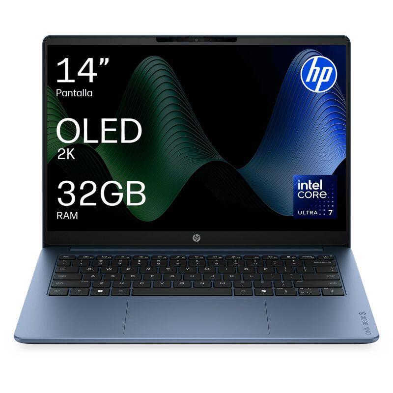 Portátil Hp Omnibook 5 Next Gen Ai 14 Hh0008ns Copilot+ Pc 14" 2k Oled Intel Core Ultra 7 355 49 Tops 32gb Ram 1tb Ssd W11h Sin Cargador