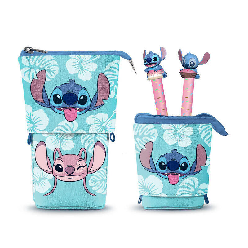 Portatodo + 2 Boligrafos Borrables Stitch Disney
