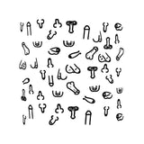 Posavasos Cuadrados Penes 10 Und