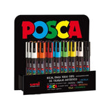 Posca Pc3m Expositor De 36 Marcadores De Pintura - Punta Conica De Poliester 0.9-1.3mm - Tinta Base Al Agua -